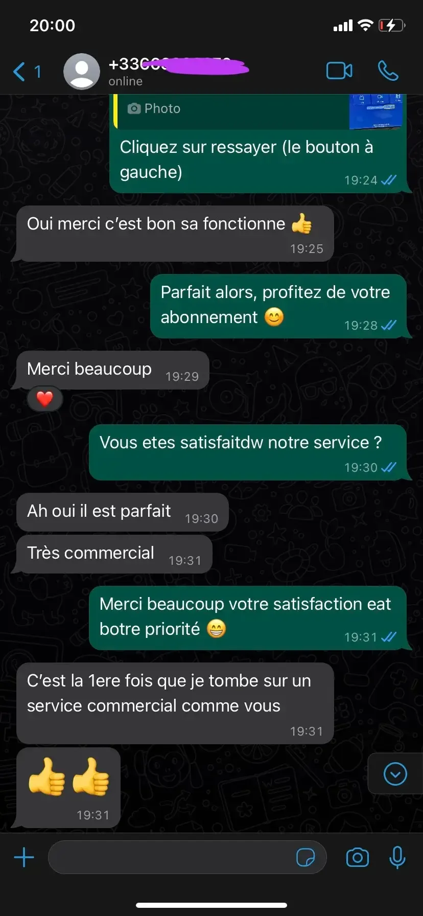 Assistance WhatsApp IPTVPROO pour abonnement IPTV France